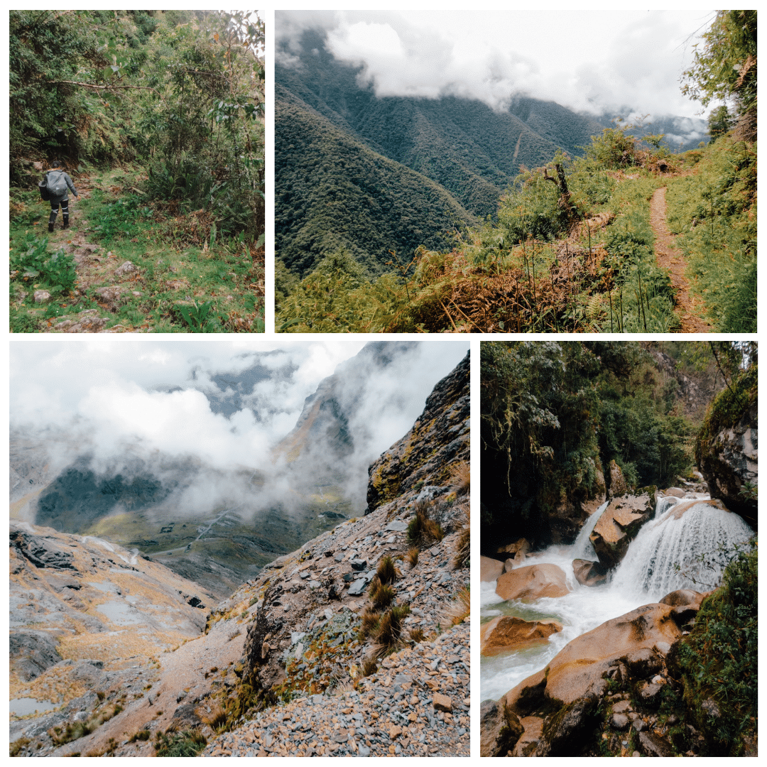 The different environments found along the El Choro Trail