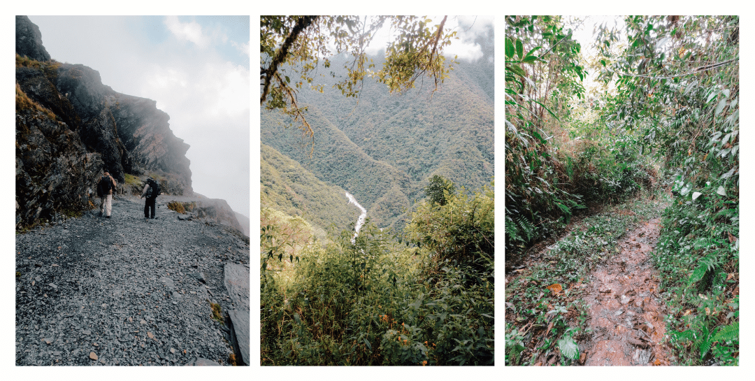 The downhill hikes entailed in the El Choro Trail