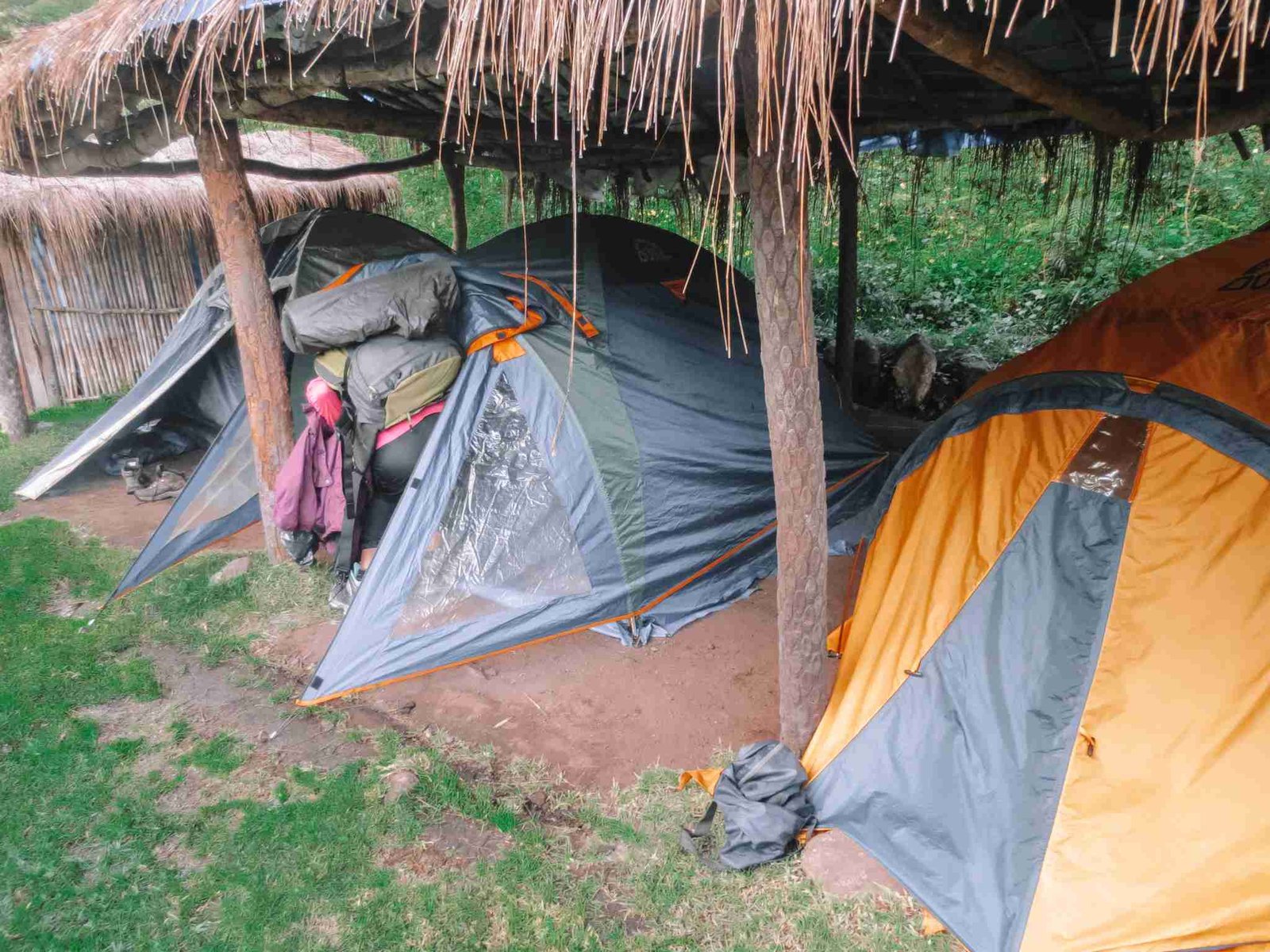 Our camping set up along the El Choro Trail