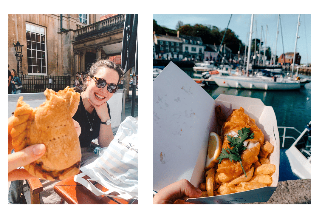 Cornish pasties and fish and chips from Cornwall, the perfect road trip snack