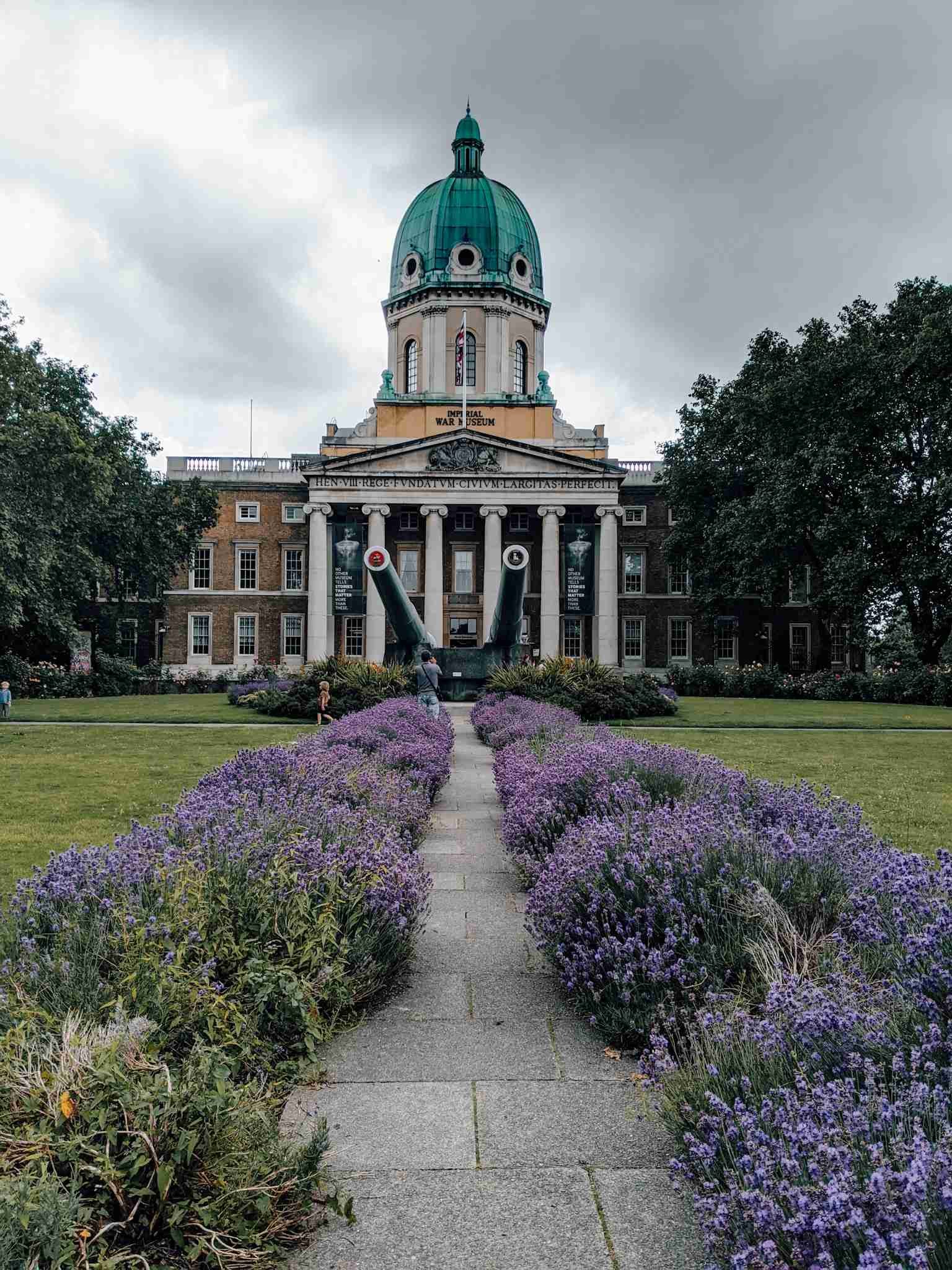Standing outside of the Imperial War Museum in London - One of London's museums that surprised me the most!