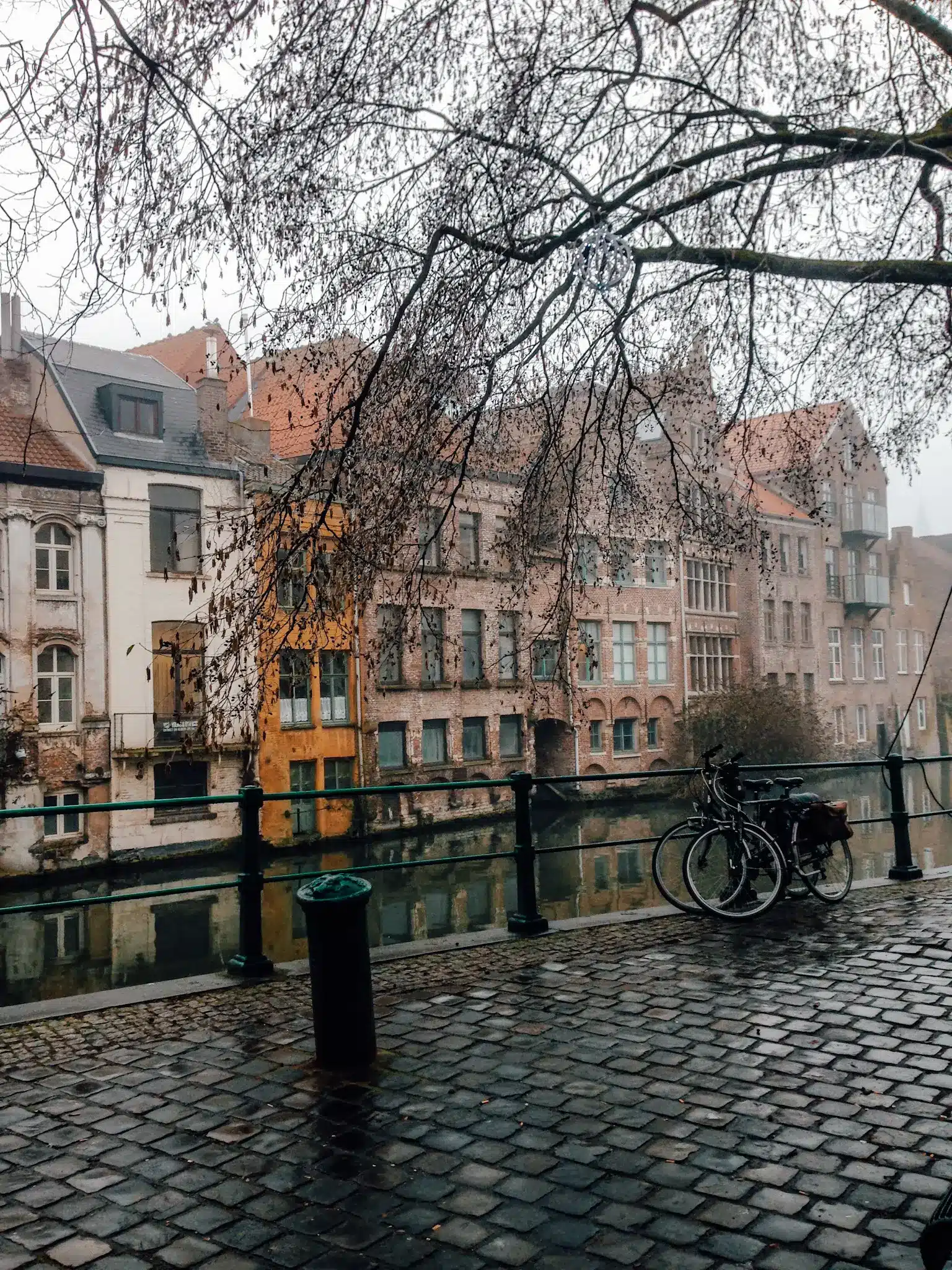 a gloomy, cloudy day in Ghent, one of the best day trips to Belgium from Lille