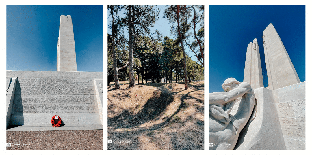 The Vimy Ridge memorial, a quick stop on a day trip to Arras