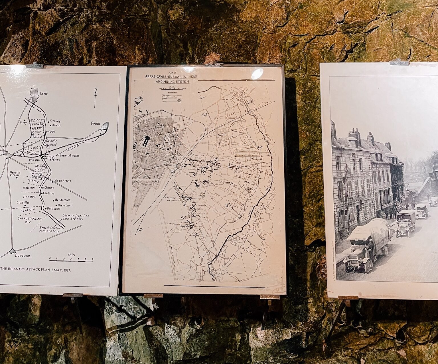 Maps and photos of Arras from the first world war 